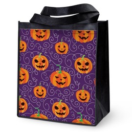 CafePress Elegant Jack O' Lanterns Reusable Collapsible Grocery Bag