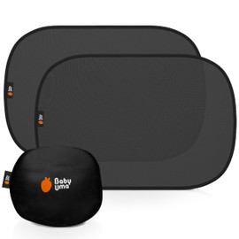 Baby Uma Car Window Shades (2 Pack) - 18.9″ × 12″, UPF 50+ Car Window Covers, 99% UVB + 94% UVA Protection, Sun Shade (+ Travel Pouch)