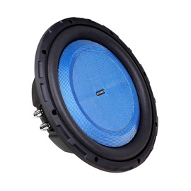 Hifonics Elite 12 Inch Shallow Mount Car Subwoofer, Dual 4 Ohm Voice Coil Speaker 600 Watt Peak Power Mobile Amplifier, Black/Blue