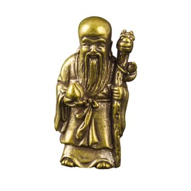 GRIRIW Little Bronze Man of Birthday Decoration Ornament Decorations Chinese Home Decor Brass Small Ornaments Miniature Figurines for Desk Desktop Decor Copper Figurine Brass Golden