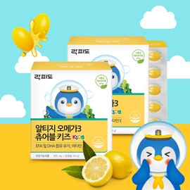 Rockfido rTG Omega 3 Chewable Kids Children's Nutrition EPA DHA Vitamin E 90 capsules, 2 units / 락피도 rTG 오메가3 츄어블 키즈 어린이영양제 EPA DHA 비타민E 90캡슐, 2개