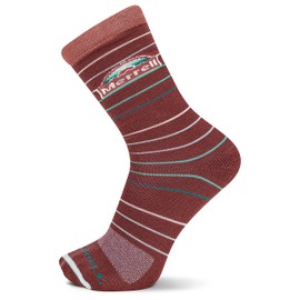 Merrell Men's Retro Hybrid Trailhead Cotton Crew Socks 1 Pair Pack, Brown, M/L