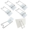 Rierdge 5Pcs Silver Self Adjustable Picture Easel Stand Metal Self
