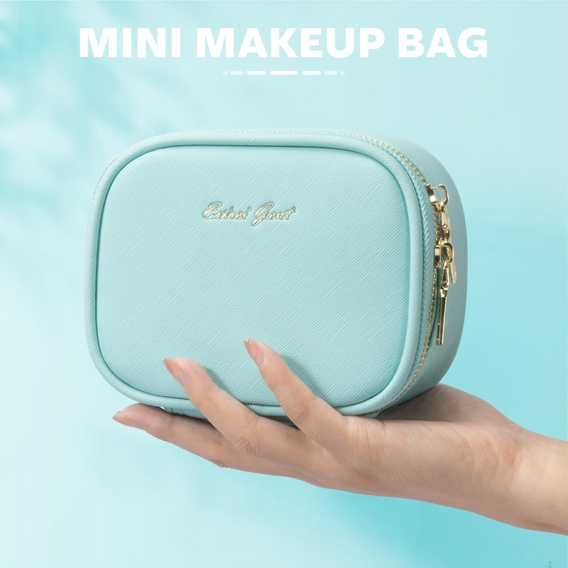 Mini Makeup Bag with Led Mirror, Small Travel Make up