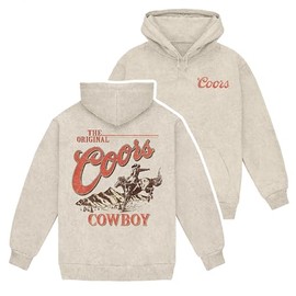 Changes Coors The Original Cowboy Pull-Over Hoodie (US, Alpha, X-Large, Regular, Regular, Beige)