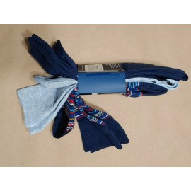 George Stripe Solid Dots Fashion Dress Crew Socks 3 Pairs Men's 6-12