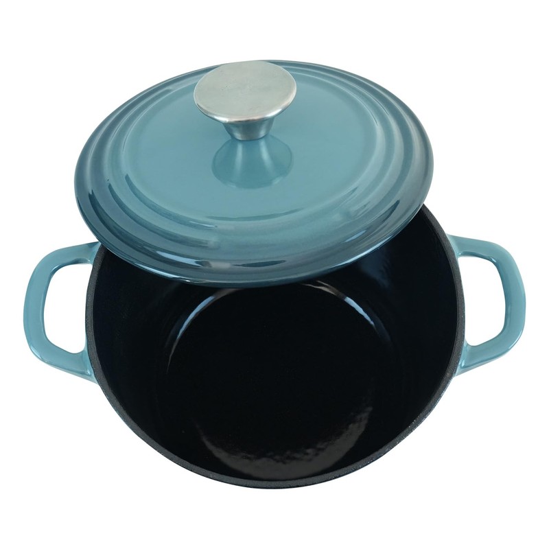 Flavehc Dutch Oven Pot with Lid 1.8 qt Cast Iron