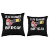 Leaf Blower Birthday Throw Pillow