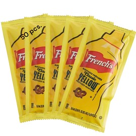 French's Classic Yellow Mustard 7 Gr Portion Packet, Single Serve, 50 pcs.