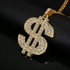 HAIAISO Fake Gold Chain with Dollar Sign Pendant Necklace 18K