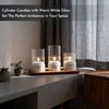 Fanna 3 Flameless LED Candles with Timer Function in Marble
