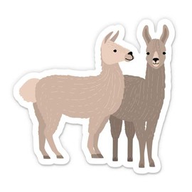 GT Graphics Cute Llamas - 3" Vinyl Sticker - for Car Laptop I-Pad Phone Helmet Hard Hat - Waterproof Decal