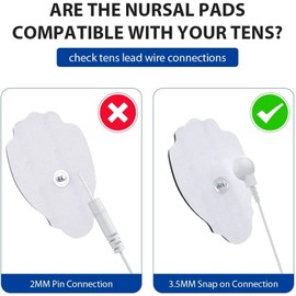 10 Pares de Almohadillas de Electrodos para Estimulador Musculares, Electrodos de Fisioterapia TENS/EMS Almohadillas Reutilizables y Autoadhesivas Compatibles con Estimuladores Digitales, Masajeadores