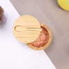 HTB Bamboo Salt Cellar with Mini Spoon, Kitchen Salt Box