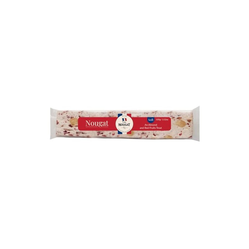 LeNougat Soft Almond & Red Fruits Nougat Bar, 3.52oz (1