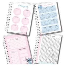 Agenda Stich Rosa 278 Pag Media Carta Aloha 2026