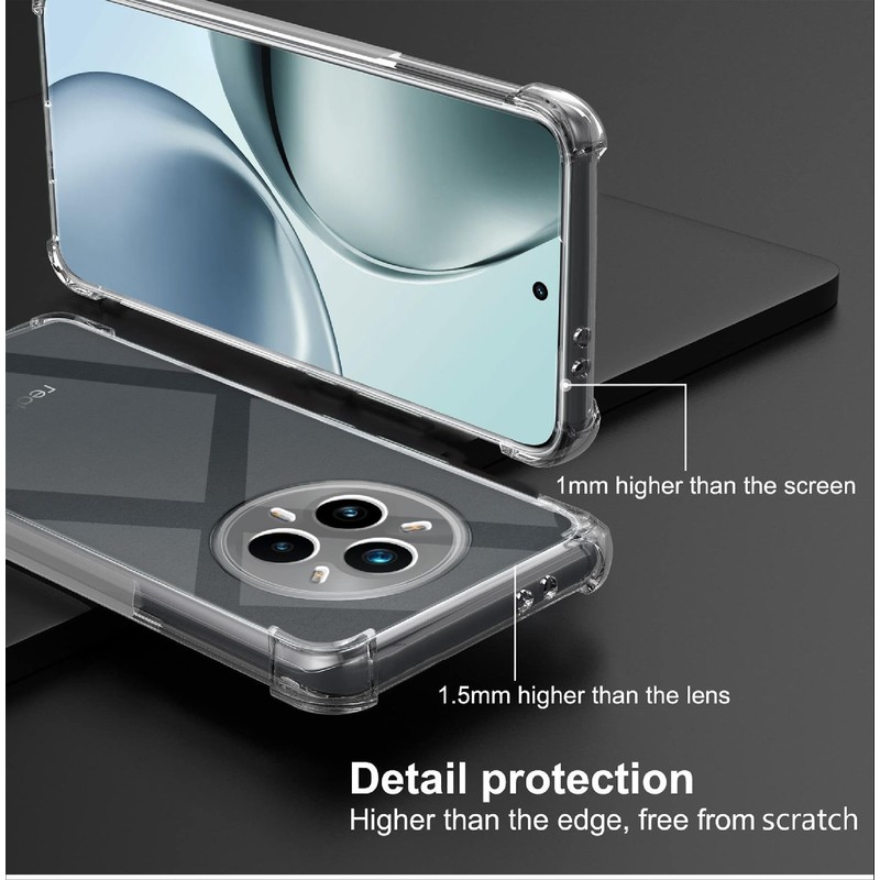GIOPUEY Clear Case Compatible with Realme 14 Pro, Ultra Thin