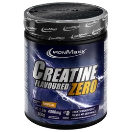 IronMaxx IronMaxx Creatine Powder Flavored Zero - Tropical, 500g can | Highly concentrated with 4500mg of creatine monohydrate per serving | Vegan and sugar-free