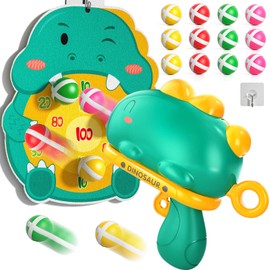 Ci Vetch Kids Blaster Gun Shooting Games Dart Board Toys for Boys Girls Ages 3-5 6-8, Outdoor Indoor Dinosaur Dart Board for Kids Birthday Gifts, Party Game Toys Gifts for 3 4 5 6 7 Year Old Boys Kids