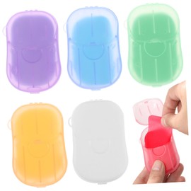 Minkissy 2sets Travel Soap Sheets Hiking Soap Outdoor Products Gentle Skin Care Easy to Carry 120sheets*2