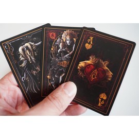Chris Cards Elements Playing Cards - Symbolises the 4 Elements Cardistry, Magic Cards, Card Deck Magic Tricks - Playing Cards - Poker Cards (Gold - Sapphire)