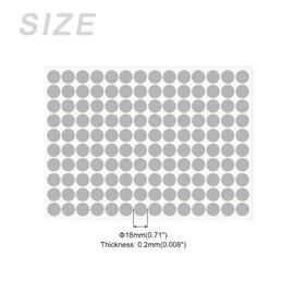 METALLIXITY Screw Hole Cover Stickers (12mm Dia) 280Pcs in 2 Sheet, PVC Shelf Peg Sealing Cap Waterproof - for Cupboard Closet Furniture, Gray