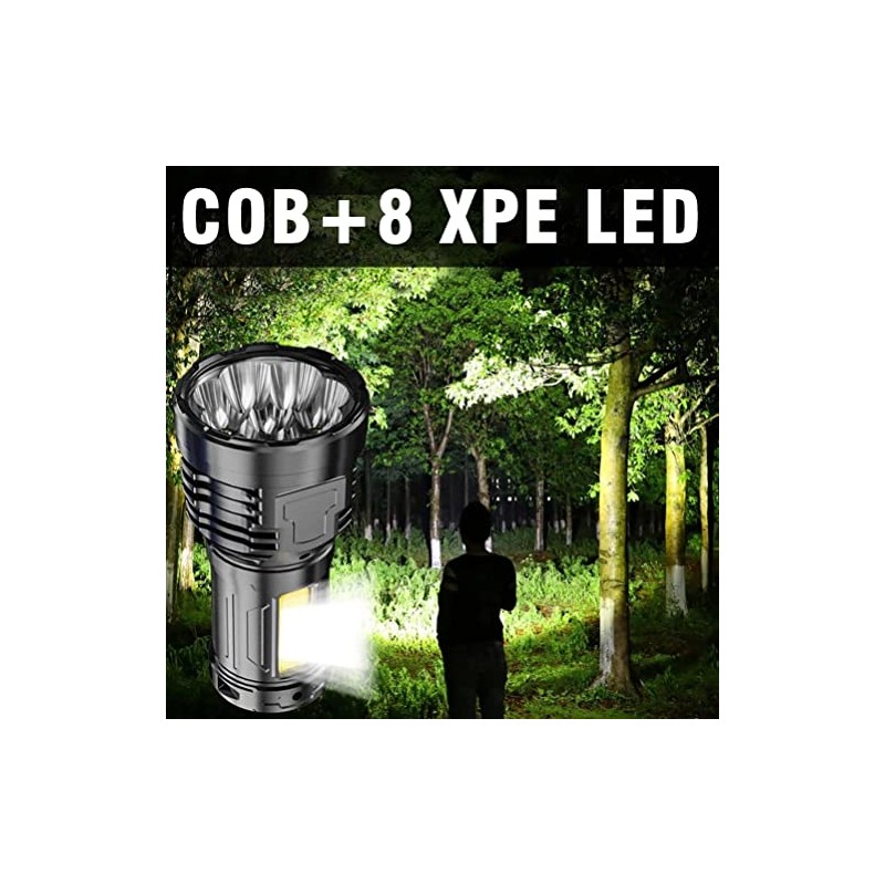 Linterna LED recargable, 4000 lúmenes, súper brillante, impermeable, mini linterna