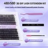 Individual Lashes Kit Cluster Lashes D Curl 0.07mm Mixed 12-16
