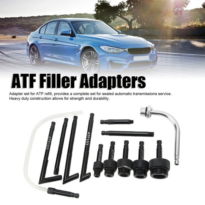 13pcs ATF Filler Adapter Carbon Steel Traon Oil Refill Fluid