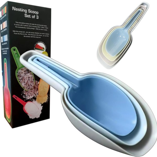 Flour Scoops for Canisters Pack of 4, Plastic Scoops for