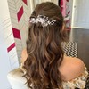 Wedding Hair Accessories for Bride, Silver Flower Leaf Hair Comb,