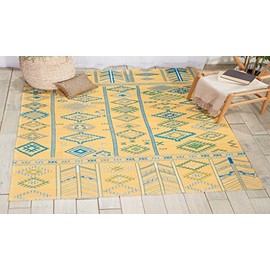 Nourison Madera Modern Traditional Area Rug, 6'6" x9'6, SAFFRON