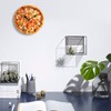LetusZhogo Pizza Wall Clock 15 Inch Battery Operated Non Ticking