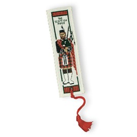 Scottish Piper Bookmark - Cross Stitch Kit