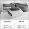 Dobuyly Grey Queen Comforter Set 7 Pieces, Boho Grey White