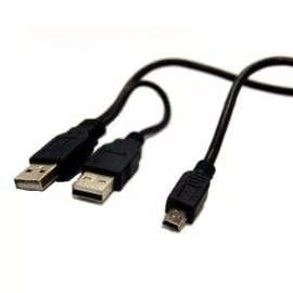 Micro SATA Cables USB 2.0 Y Cable A Male to A Male and 5 Pin Mini - 70CM