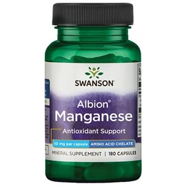 Swanson Albion Chelated Manganese 10 Milligrams 180 Capsules