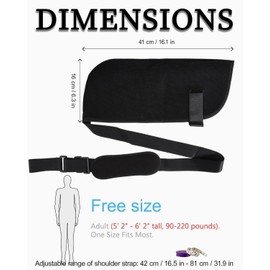 TOZBLEU 1 x Arm Sling Shoulder - Adjustable Arm Strap with Breathable Mesh for Men and Women, Shoulder Strap, for Broken Wrist, Elbow, Dislocated Shoulder