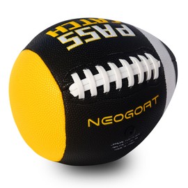 NEOGOAT PassCatch Training Football, Fatherless Bounce Back Football Training Equipment Composite Leather Improving Enhance Solo Passing Catching Skills Youth Size(Ages 5-14,Deflated)