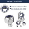 sourcing map 10Pcs #10-24 Nylon Insert Hex Lock Nut, 304