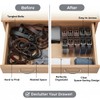 Hualinsyi Belt Organizers 2-Pack Clear with Removable Dividers - 5