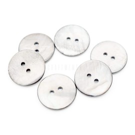 CRAFTMEMORE Shell Buttons 2 Holes Sewing Button DIY Crafts TG65 (25mm,12pcs,White)