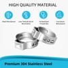 50PCS 1/2 Inch PEX Cinch Clamp Rings, 304 Stainless Steel