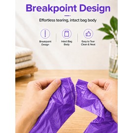 Large Adult Diaper Disposal Bags 23"x18" with Wall Mount Storage Box, 96 Pcs Disposable Diaper Sacks, Odor Lock to Reduce Embarrassment, Travel & Incontinence Disposal Bags for Home & Travel, Purple