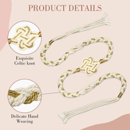 Handfasting Cord for Wedding - Handfasting Cord Wedding Cord, Gold Wedding Rope, Traditional Celtic Pattern Handfasting Ribbon for Wedding Ceremony