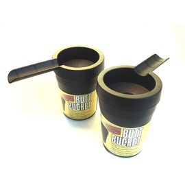 Butt Bucket 2 Cigar Ashtray. Black/fits in car Cup Holders,Golf Cart, RV's etc.