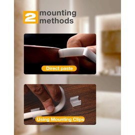 HRGXYUN COB LED Neon Rope Light 110V - 15m/50ft Waterproof Silicone Rope Light with Adhesive Backing, Cuttable 6000K Cool White Neon Lighting for Cabinets, Home Office & DIY Projects