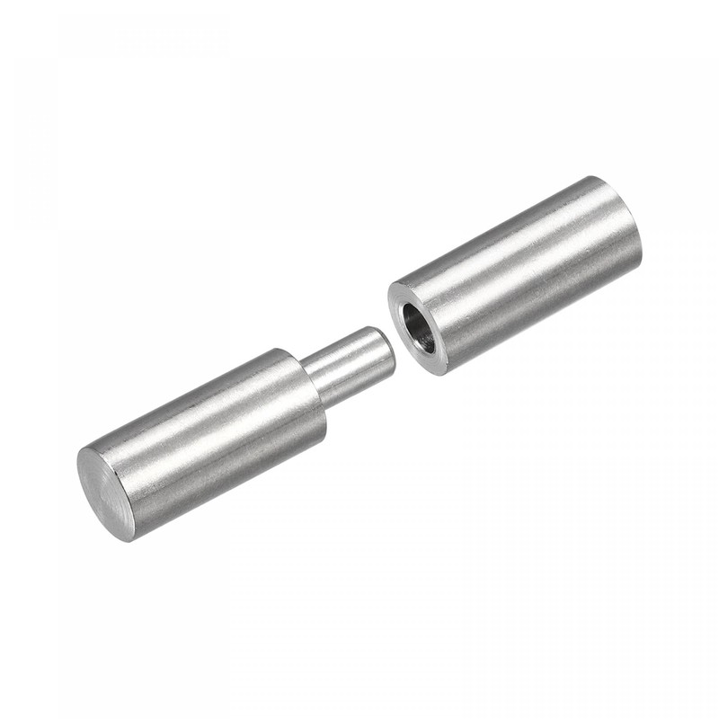 sourcing map 6 Pairs Weldable Barrel Hinges Male to Female