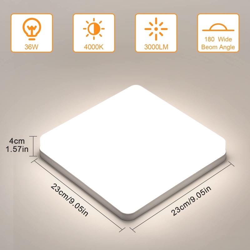 Comely LED Ceiling Light Flat 36 W, 4000 K Neutral