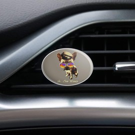Ah Che Wawa Chihuahua Dog Vintage Retro Car Air Freshener Vent Clip